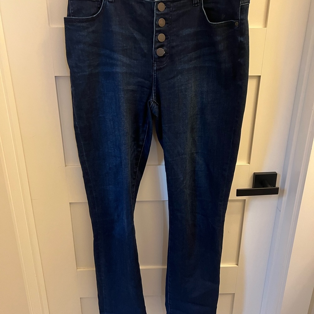 Dark Blue High-Waisted Women's Jeans